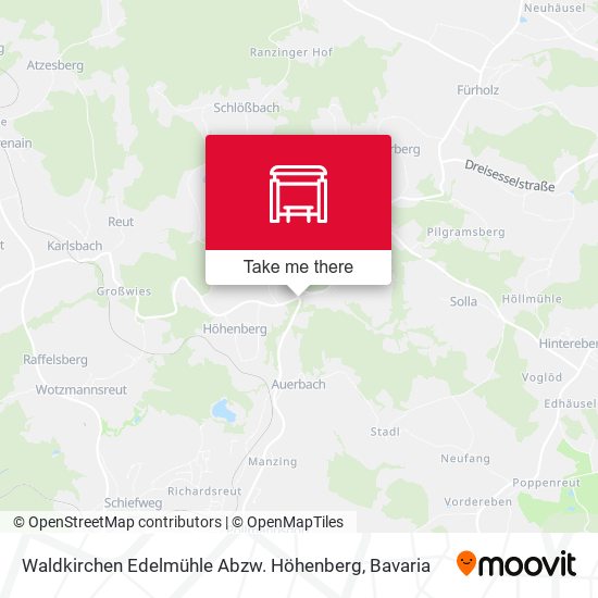 Waldkirchen Edelmühle Abzw. Höhenberg map