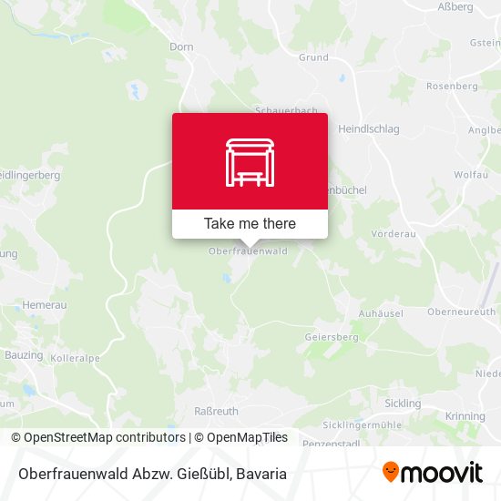 Oberfrauenwald Abzw. Gießübl map
