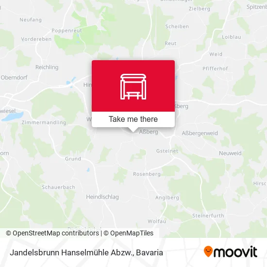 Карта Jandelsbrunn Hanselmühle Abzw.