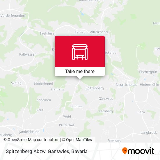 Spitzenberg Abzw. Gänswies map