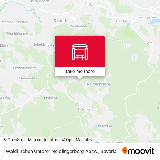 Карта Waldkirchen Unterer Neidlingerberg Abzw.