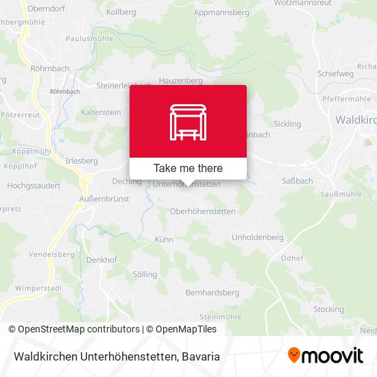 Waldkirchen Unterhöhenstetten map