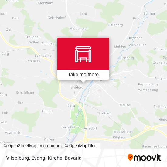 Карта Vilsbiburg, Evang. Kirche
