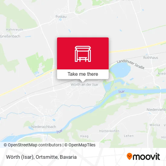 Карта Wörth (Isar), Ortsmitte