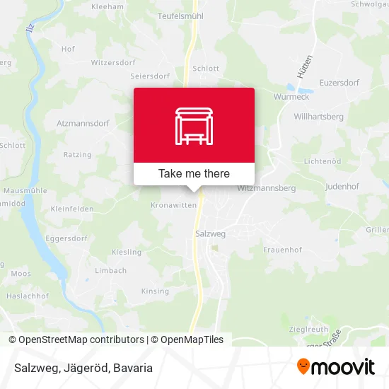 Карта Salzweg, Jägeröd