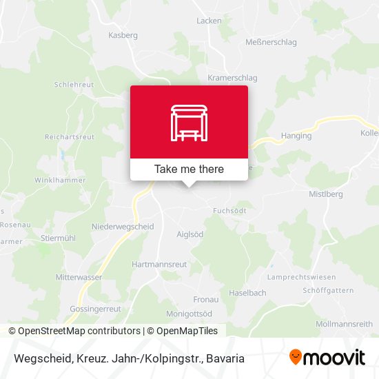 Wegscheid, Kreuz. Jahn- / Kolpingstr. map