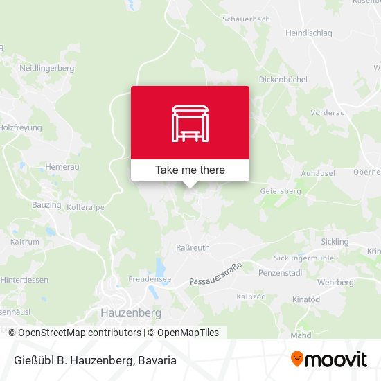 Gießübl B. Hauzenberg map