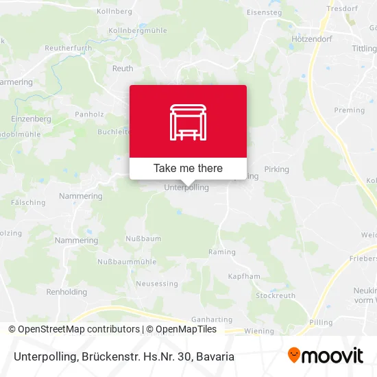 Карта Unterpolling, Brückenstr. Hs.Nr. 30