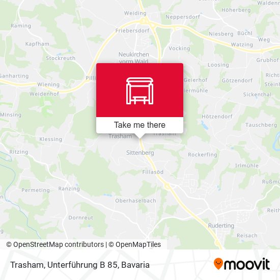 Trasham, Unterführung B 85 map