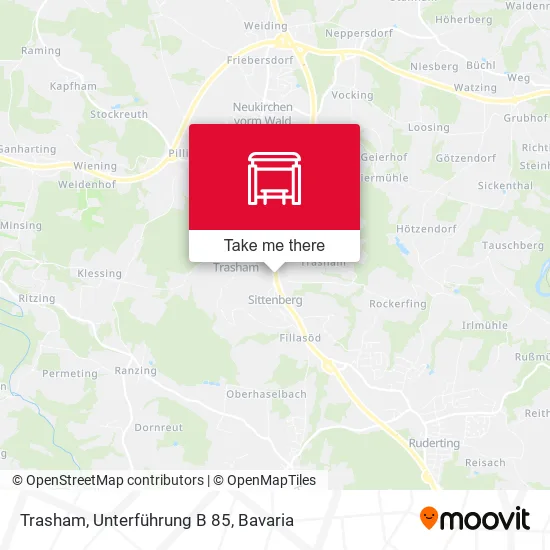 Карта Trasham, Unterführung B 85