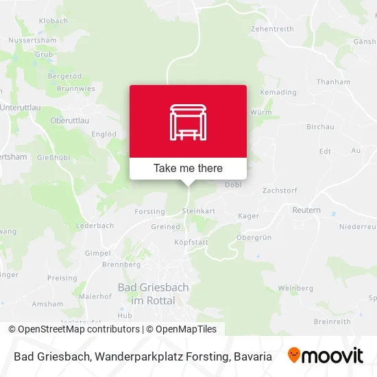 Карта Bad Griesbach, Wanderparkplatz Forsting
