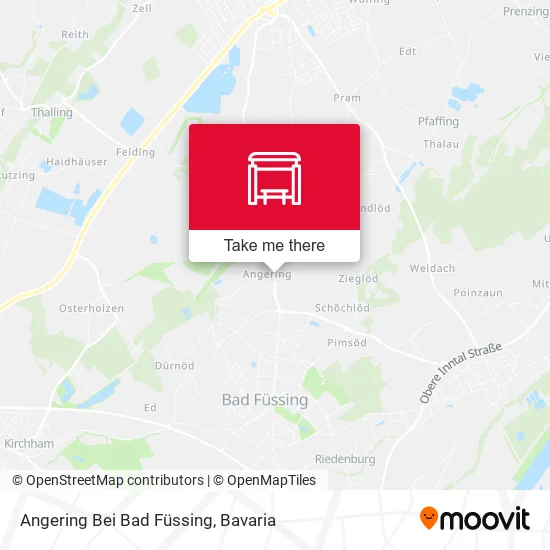 Карта Angering Bei Bad Füssing
