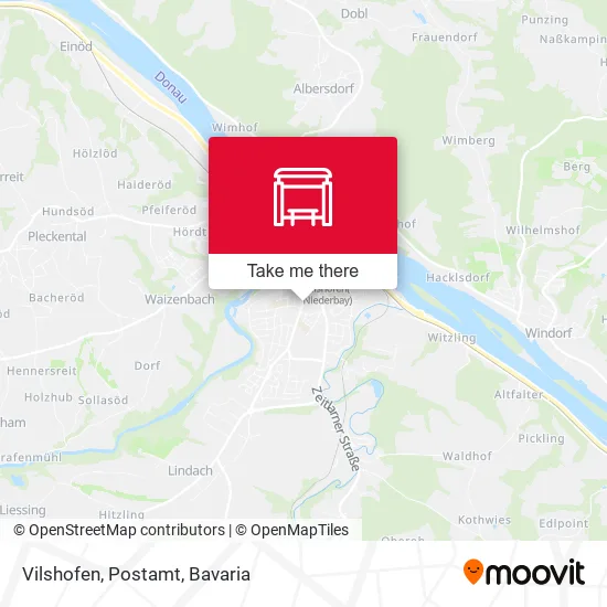 Карта Vilshofen, Postamt