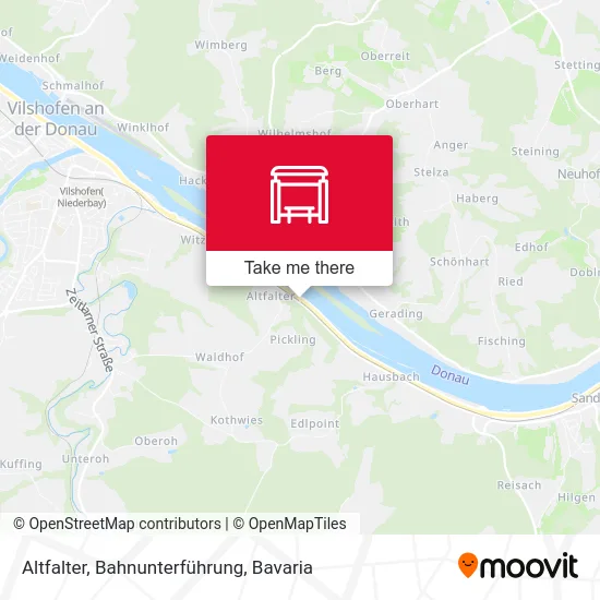 Карта Altfalter, Bahnunterführung