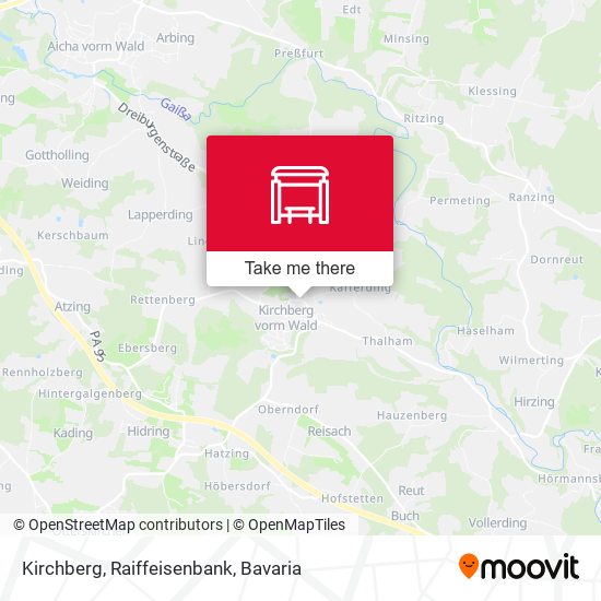 Kirchberg, Raiffeisenbank map