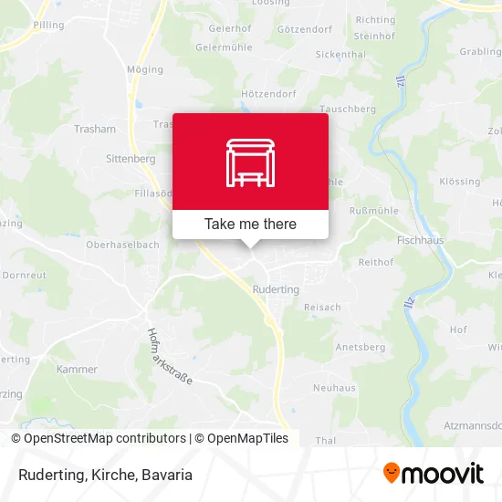 Ruderting, Kirche map