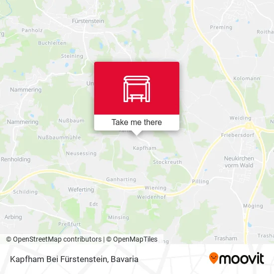 Карта Kapfham Bei Fürstenstein