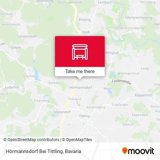 Карта Hörmannsdorf Bei Tittling