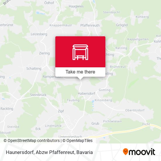 Haunersdorf, Abzw Pfaffenreut map