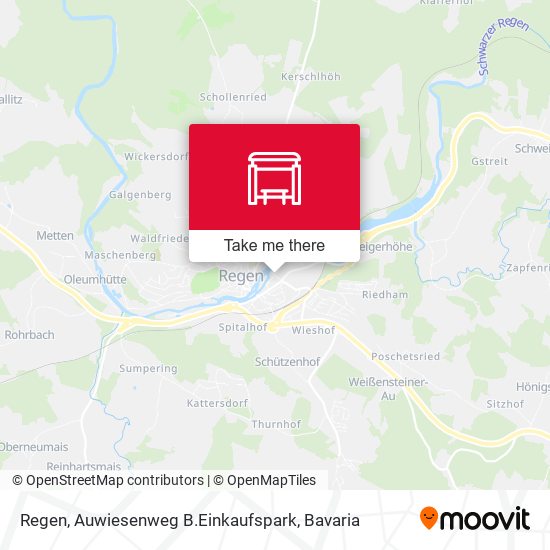 Regen, Auwiesenweg B.Einkaufspark map