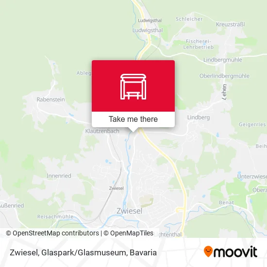 Карта Zwiesel, Glaspark/Glasmuseum