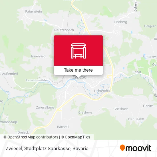 Карта Zwiesel, Stadtplatz Sparkasse