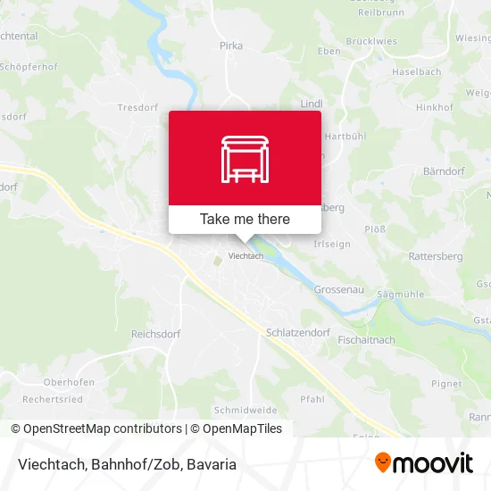 Карта Viechtach, Bahnhof/Zob