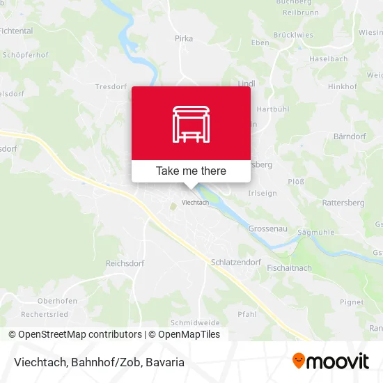 Карта Viechtach, Bahnhof/Zob