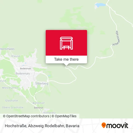 Карта Hochstraße, Abzweig Rodelbahn
