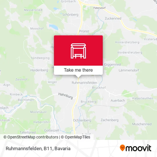 Карта Ruhmannsfelden, B11