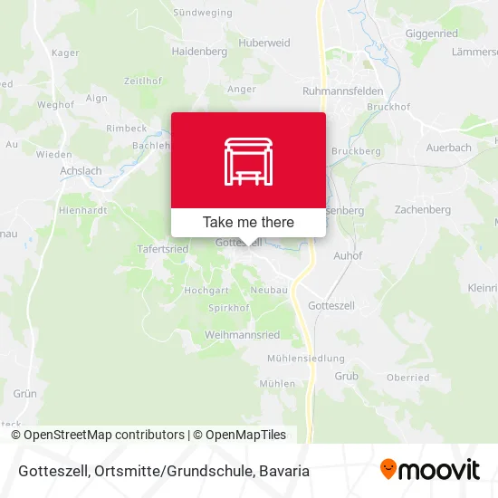 Карта Gotteszell, Ortsmitte / Grundschule