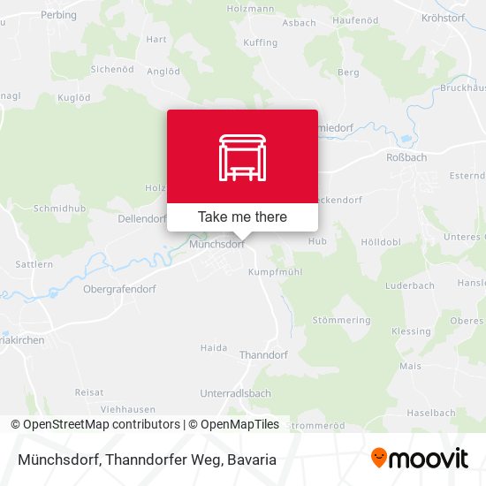Münchsdorf, Thanndorfer Weg map