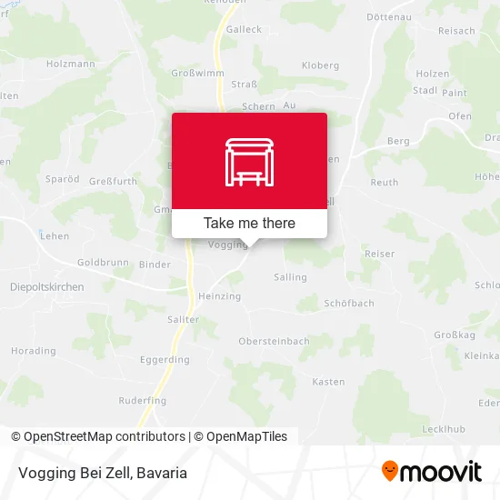Карта Vogging Bei Zell