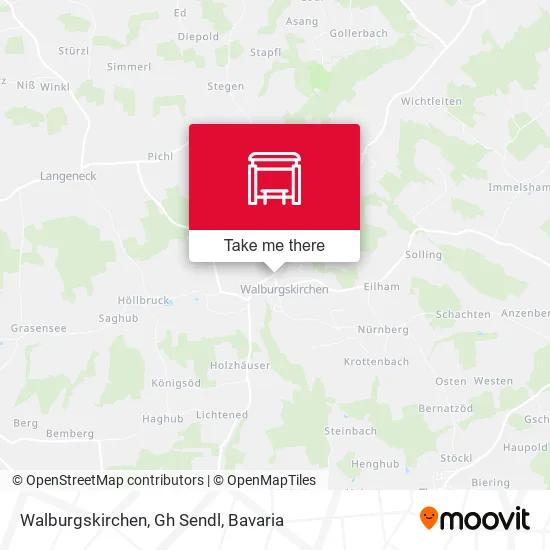 Карта Walburgskirchen, Gh Sendl