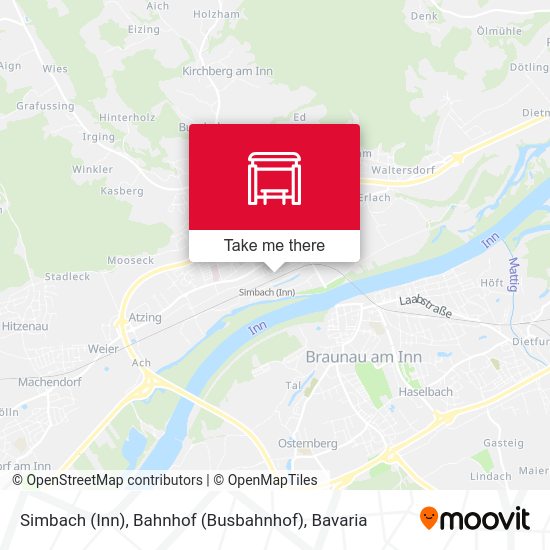 Simbach (Inn), Bahnhof (Busbahnhof) map