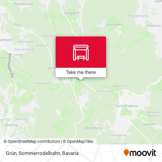 Grün, Sommerrodelbahn map