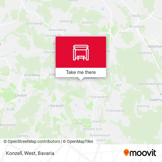 Карта Konzell, West