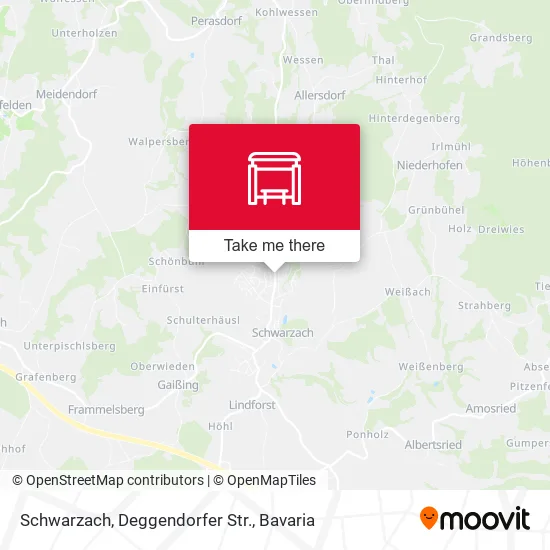 Карта Schwarzach, Deggendorfer Str.