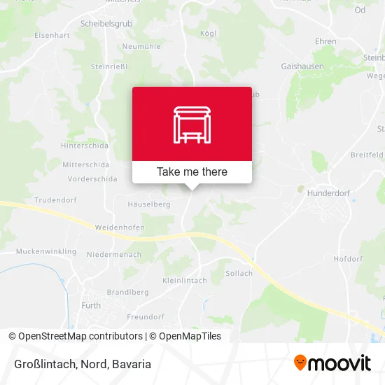Карта Großlintach, Nord