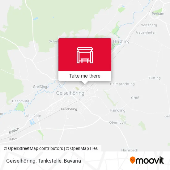 Карта Geiselhöring, Tankstelle