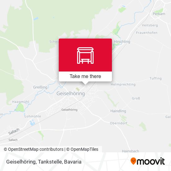 Geiselhöring, Tankstelle map