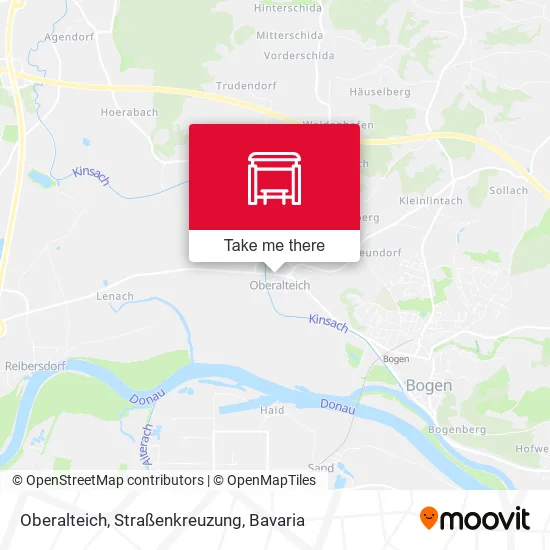 Карта Oberalteich, Straßenkreuzung