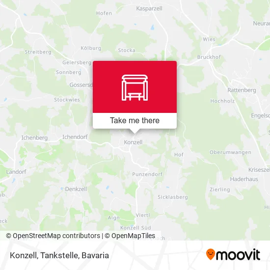 Карта Konzell, Tankstelle