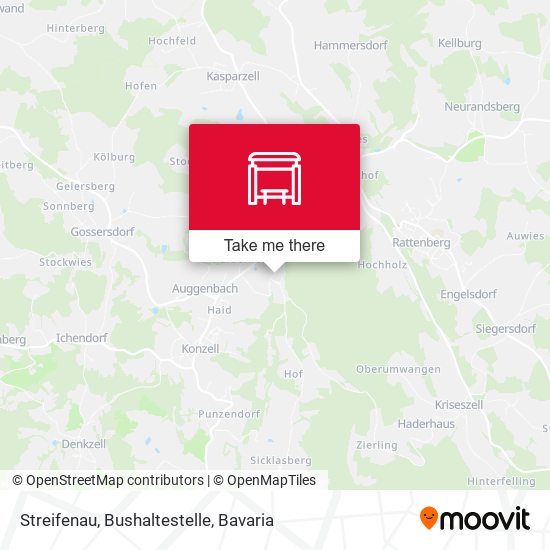Streifenau, Bushaltestelle map