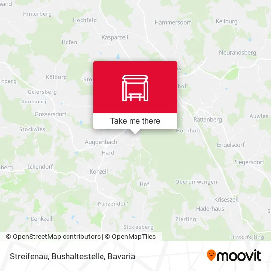 Карта Streifenau, Bushaltestelle