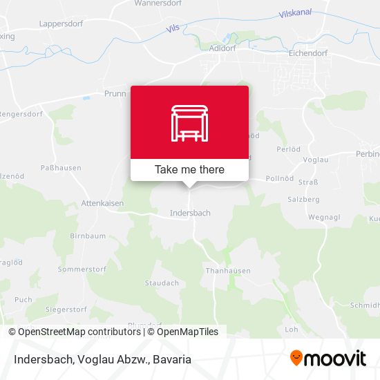 Indersbach, Voglau Abzw. map