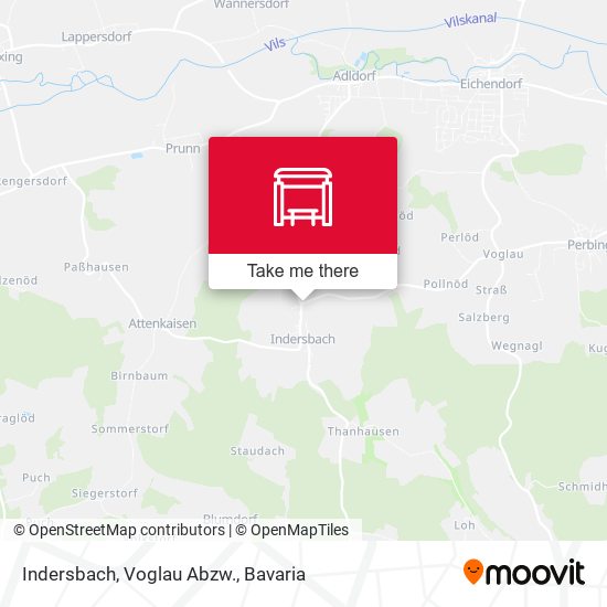 Indersbach, Voglau Abzw. map