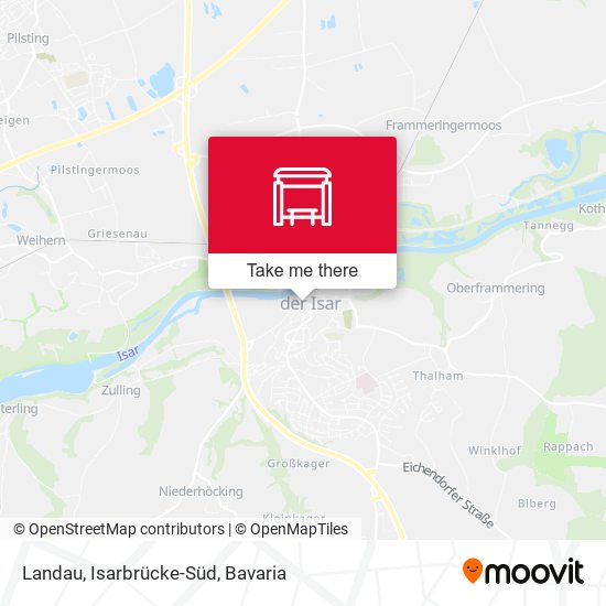 Landau, Isarbrücke-Süd map