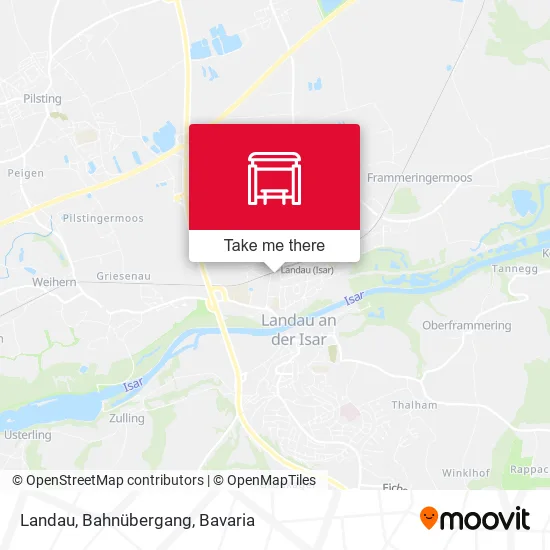Карта Landau, Bahnübergang