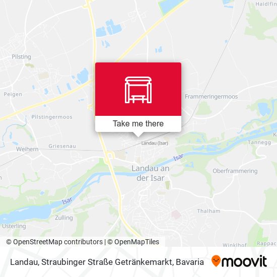 Landau, Straubinger Straße Getränkemarkt map